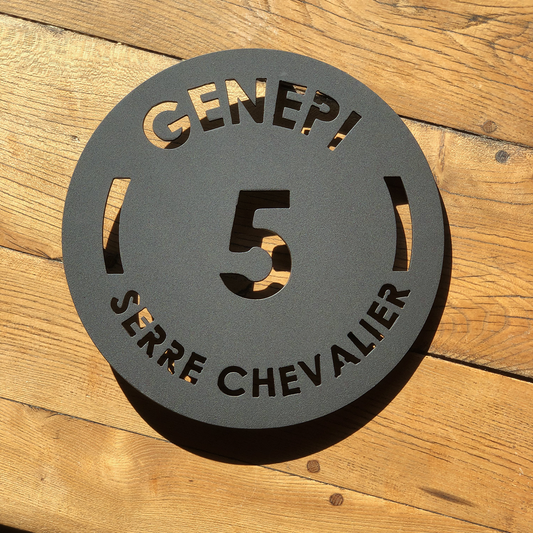 Piste Génépi – Serre Chevalier -Dessous de Plat Métal  Collection Pistes Iconiques
